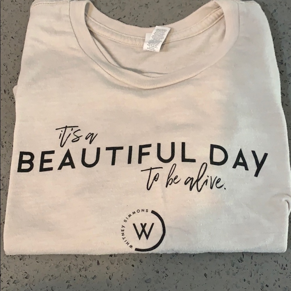 Whitney Simmons workout crop tee